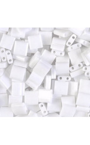 Miyuki tila 5x5mm beads - White opaque TL-402